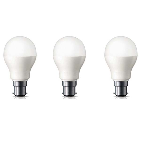 9W LED Bulb B22 Base (Pack Of 3)