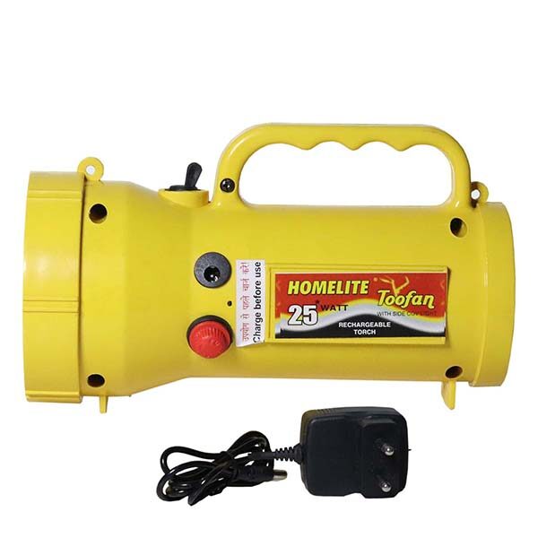 Homelite Toofan 25 Watts 1 KM Long Range With Side Light Torch Side