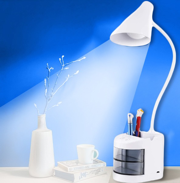 Rocklight Rechargeable Flexible Study Table Lamp (White) Main