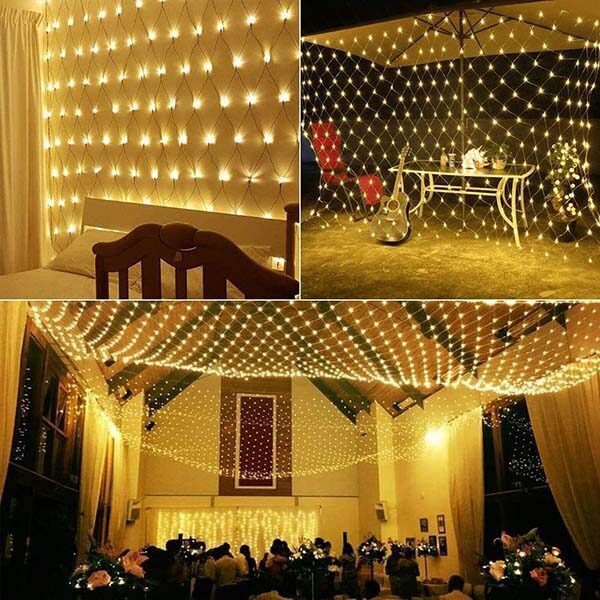 Smuf 10×10 Feet Long Yellow Net String Lights For Home