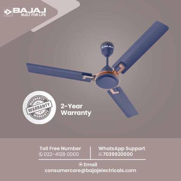 Bajaj Sabse Tezz Deco 1200MM 3 Blade Ceiling Fan (Marathon Blues)