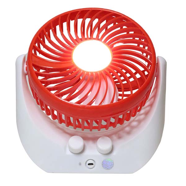 Noba Rechargeable 4 Hours Battery Backup Rotating Table Fan