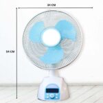 Rocklight RL-7060 ACDC Rechargeable Table Fan Size
