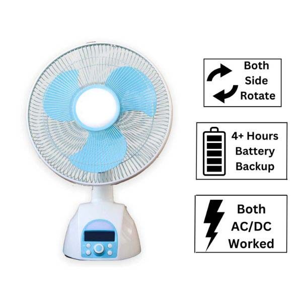 Rocklight RL-7060 ACDC Rechargeable Table Fans