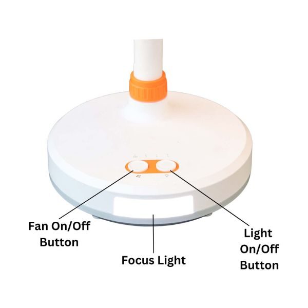 Rocklight RL-F-7059 Multi-Functional Rechargeable Battery Operated 180 MM Sweep Fan Features