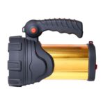Smuf 250W Metal 2 KM Range Blinker & Bottom Light 20000 mAh Battery15 Hours Backup Torch (Gold & Black) (Rechargeable)