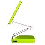 Smuf Heavy Foldable Table Lamp (White, Light Green)