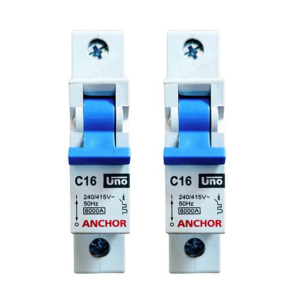Anchor 16 Amp Uno MCB (Pack Of 2)