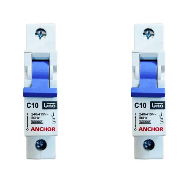 Anchor 10 Amp Uno MCB (Pack Of 2)