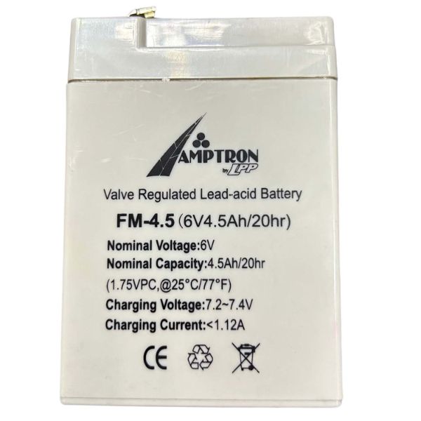 Amptron 6 Volt 4.5 Ah 4500 mAh Lead Batteries