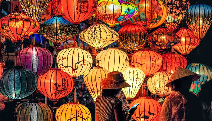 Paper Lanterns On Diwali