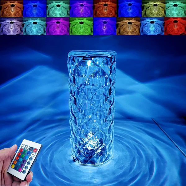 16 Color Changing With Remote Crystal Lamp