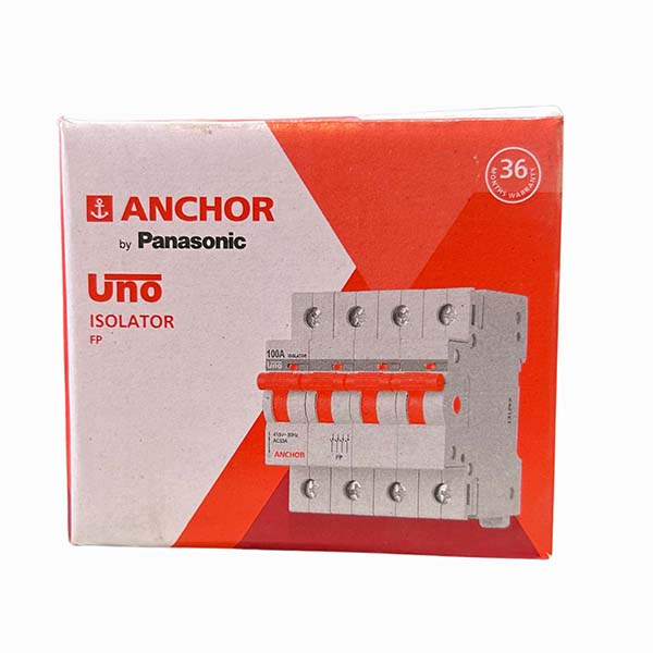 Anchor 63 Amp 4 Pole Uno MCB Isolator Box