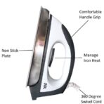 RR Electric Power Glide 1000 Watt Dry Iron Features