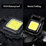 Metal Mini Flashlight COB Bright Rechargeable Light Waterproof