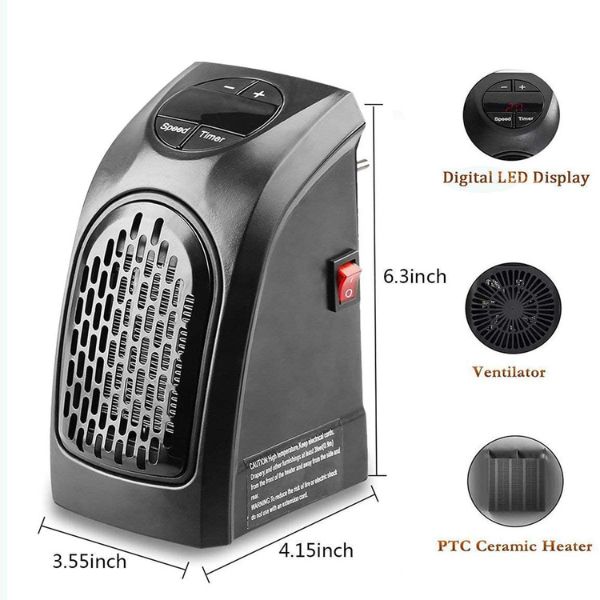 Mini Portable 400W Handy Air Room Heater Feature