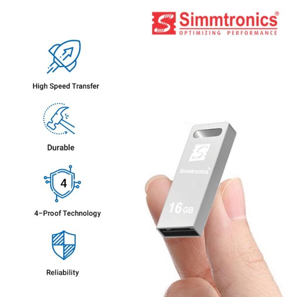 Simmtronics 16 GB Teeny USB 2.0 Flash Drive Pendrive Feature