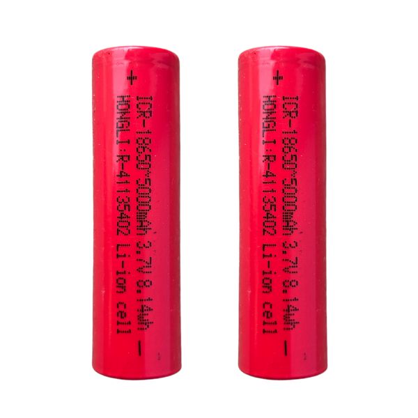 Hongli 5000mAh 3.7V 18650 Li-Ion Cell Battery (Pack Of 2)