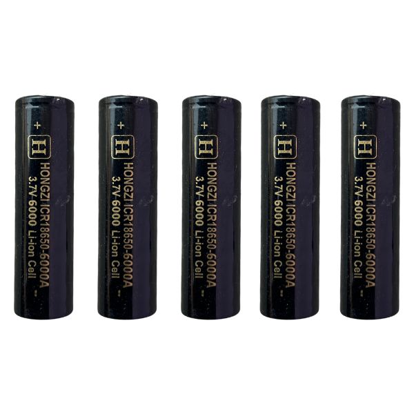 Hongzi 6000mAh 3.7V 18650 Li-Ion Cell Battery (Pack Of 5)