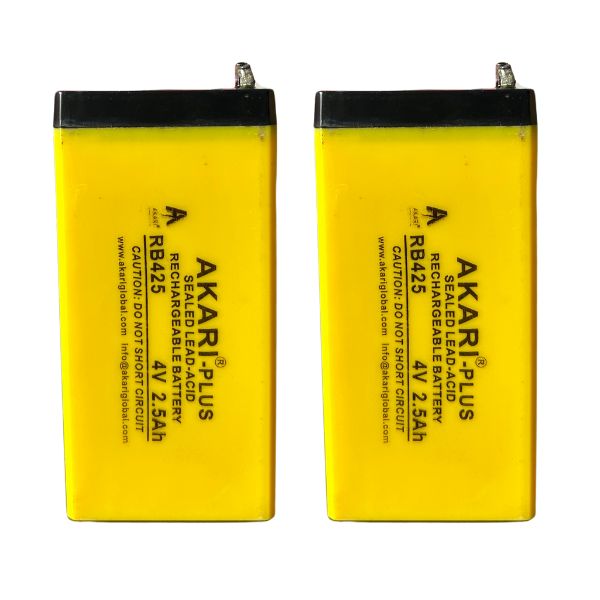 Akari 4 Volt 2.5 Ah Rechargeable Battery (Pack Of 2)
