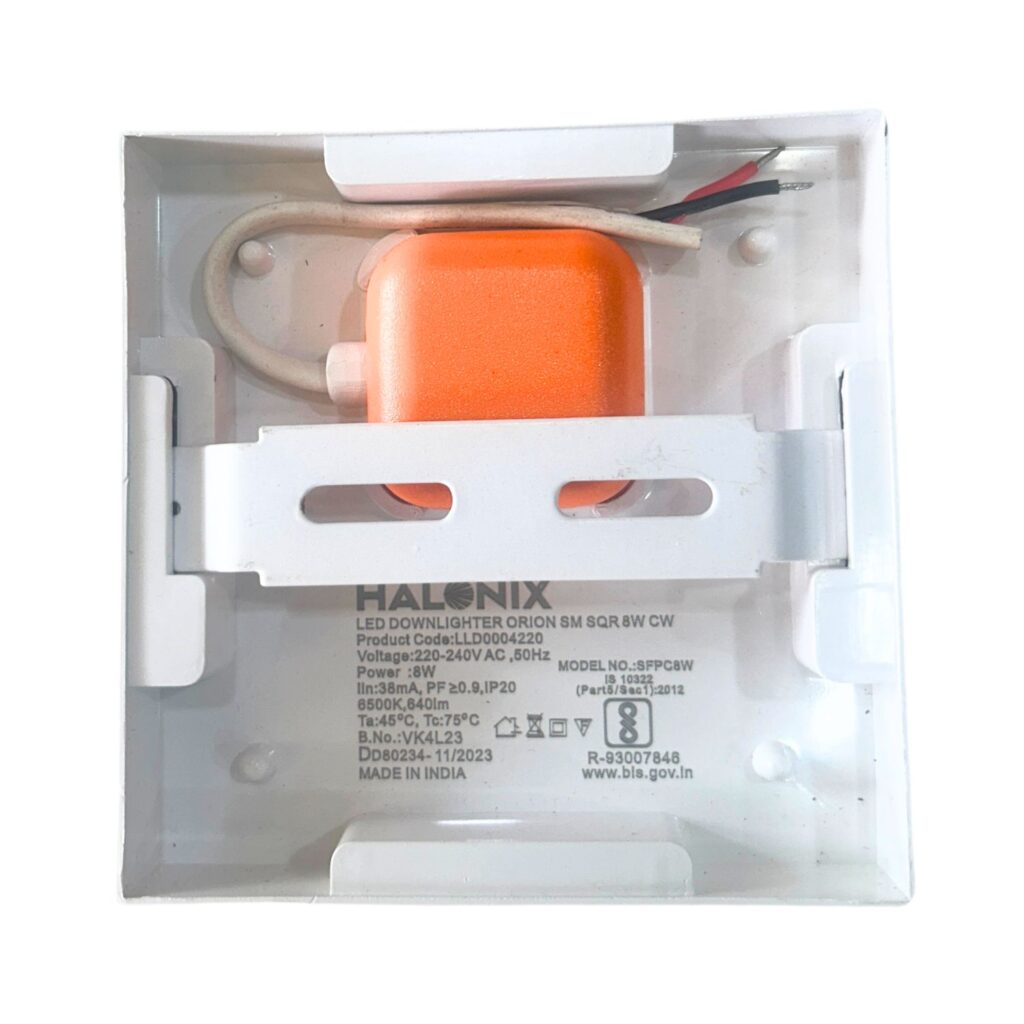 Halonix 8W Orion Surface Square LED Downlighter Back