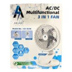 Akari AK-8208 ACDC Multifunctional 3 In 1 Fan Box