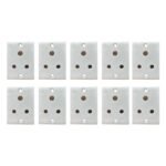 Anchor Penta PC 6 Amp 3 Pin Socket (Pack of 10, 14302)