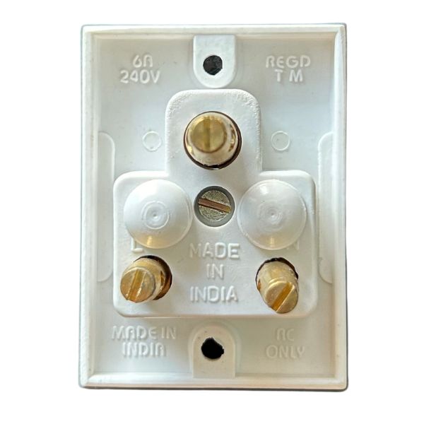 Coin 6 Amp 5 Pin Socket Back