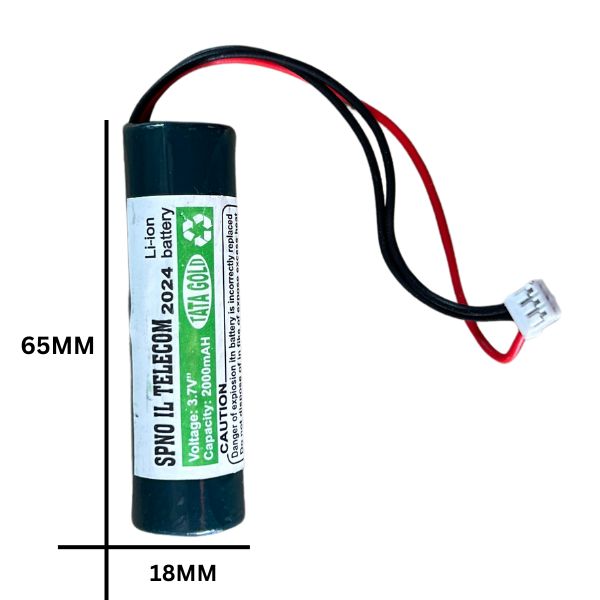 2000 mAh 3.7V Autocut And JST Connector Li-Ion Battery Size