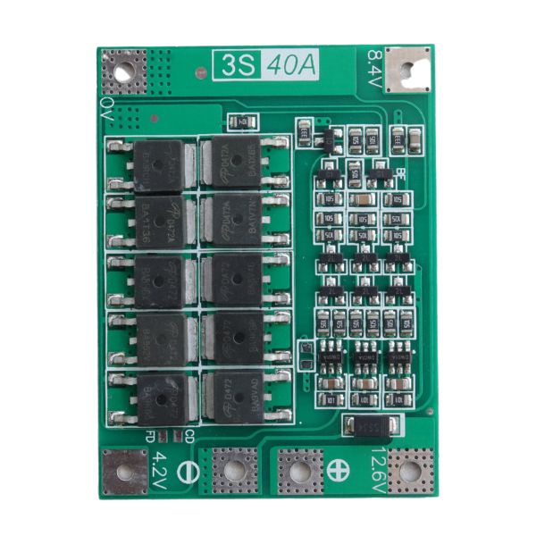 12.6V BMS 3S 40A 18650 Lithium Battery Management Board