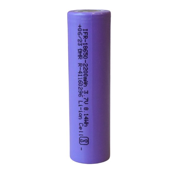 IFR 2200 mAh 3.7V 8.14Wh 18650 Lithium Battery