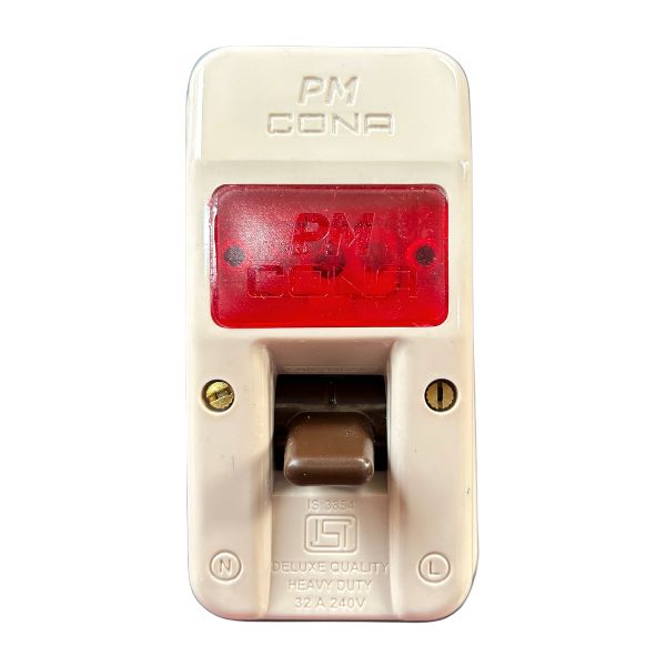 PM Cona 32 Amp With Indicator ISI Marked DP Switch