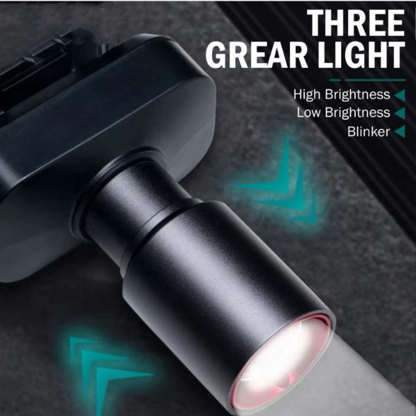 Rock Light RL-2133 Meta Body With 3 Mode Zooming Head Light Sides