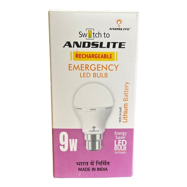 Andslite ALPL9WE3 9 Watt Rechargeable Emergency LED Bulbs