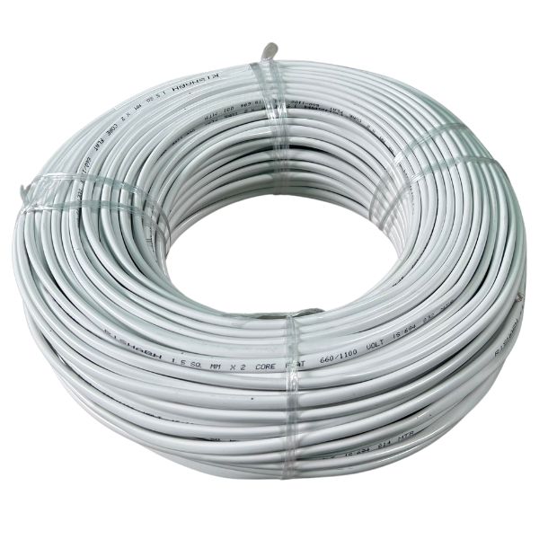 Rishabh 1.5 MM 2 Core Round Copper Wire Cable