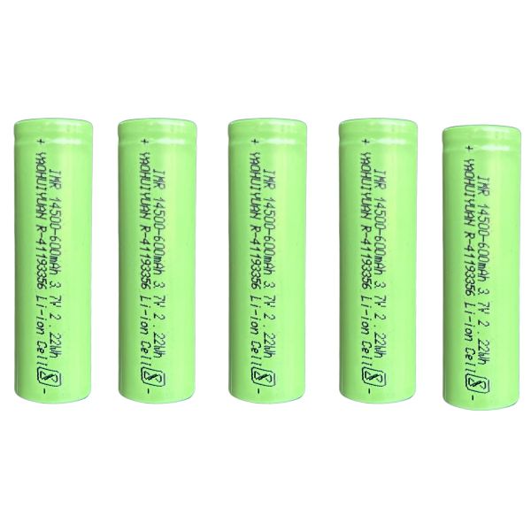 IMR 600 mAh 3.7V 14500 Lithium Battery (Pack Of 5)
