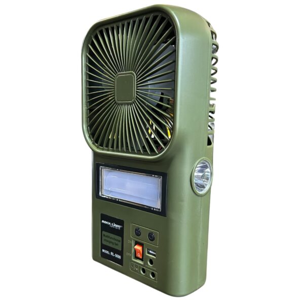Rocklight RL-5690 Mini Fan With Light Solar Home Light Side