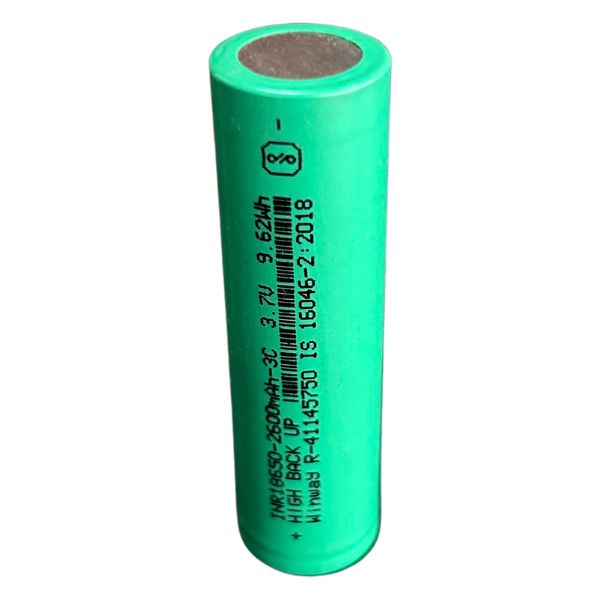Winway 2600 mAh 3.7V 9.62Wh 18650 Lithium Battery Side