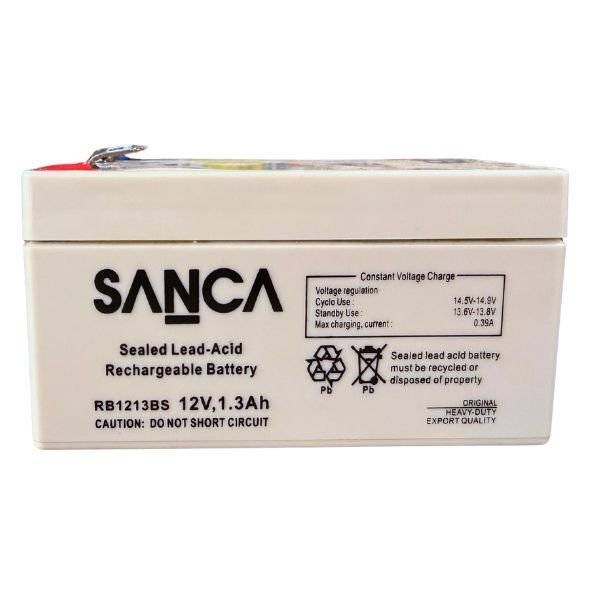 Sanca 12V 1.3Ah Rechargeable Lead Battery