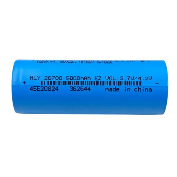 HLY 26700 5000 mAh 3.7V Lithium Battery Side