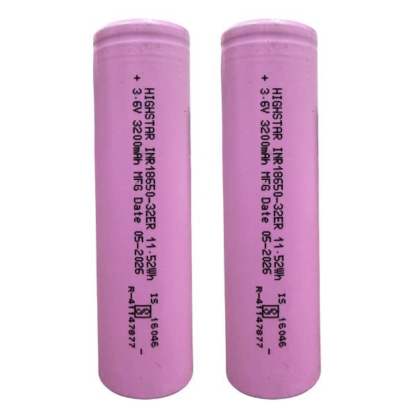 Highstar 3200 mAh Original 32E 18650 Lithium Battery 2Pcs
