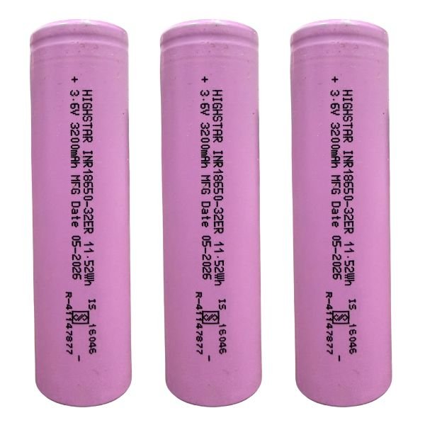 Highstar 3200 mAh Original 32E 18650 Lithium Battery 3Pcs