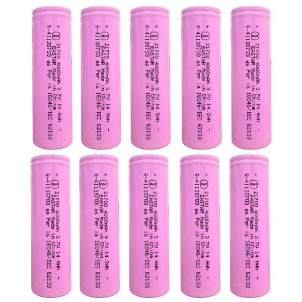 EASTAR 4000 mAh 3.7V Original 3C 21700 Lithium Battery (Pack Of 10)