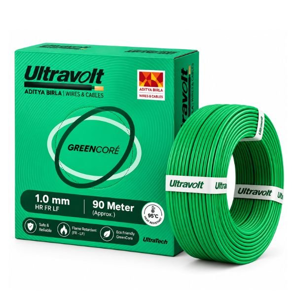 Ultravolt 1.0 MM Greencore Single Core Wire