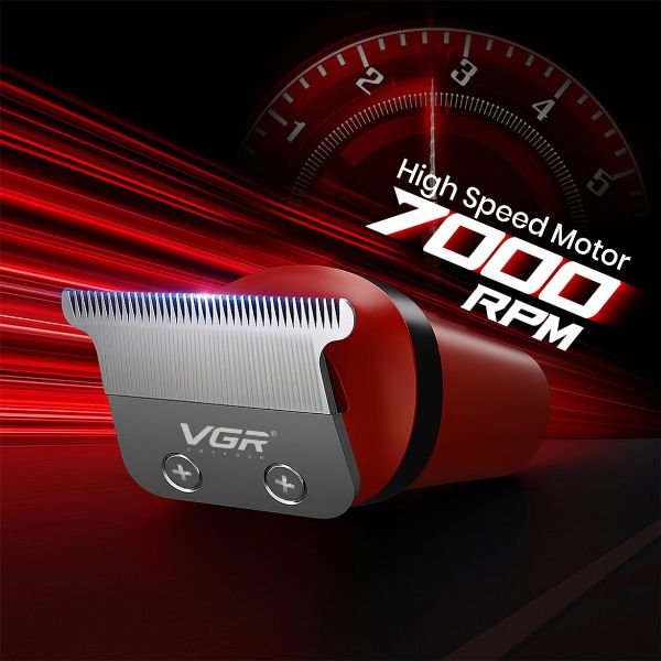 VGR Rosso 400 Min Run Time Professional Hair Trimmers