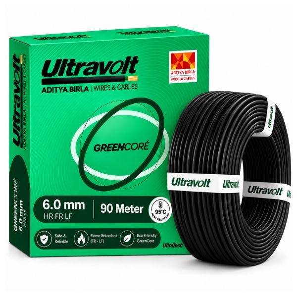 Ultravolt 6.0 MM Greencore Single Core Wire